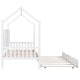 preview thumbnail 14 of 13, Twin Size Kids Bed with Trundle and Storage Shelf, Wooden House Frame with Roof and Play Area Design