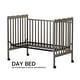 preview thumbnail 9 of 7, 3-In-1 Convertible Crib, Made Of Sustainable Pinewood, Non-Toxic Finish, Comes With Locking Wheels, Wooden Nursery Furniture