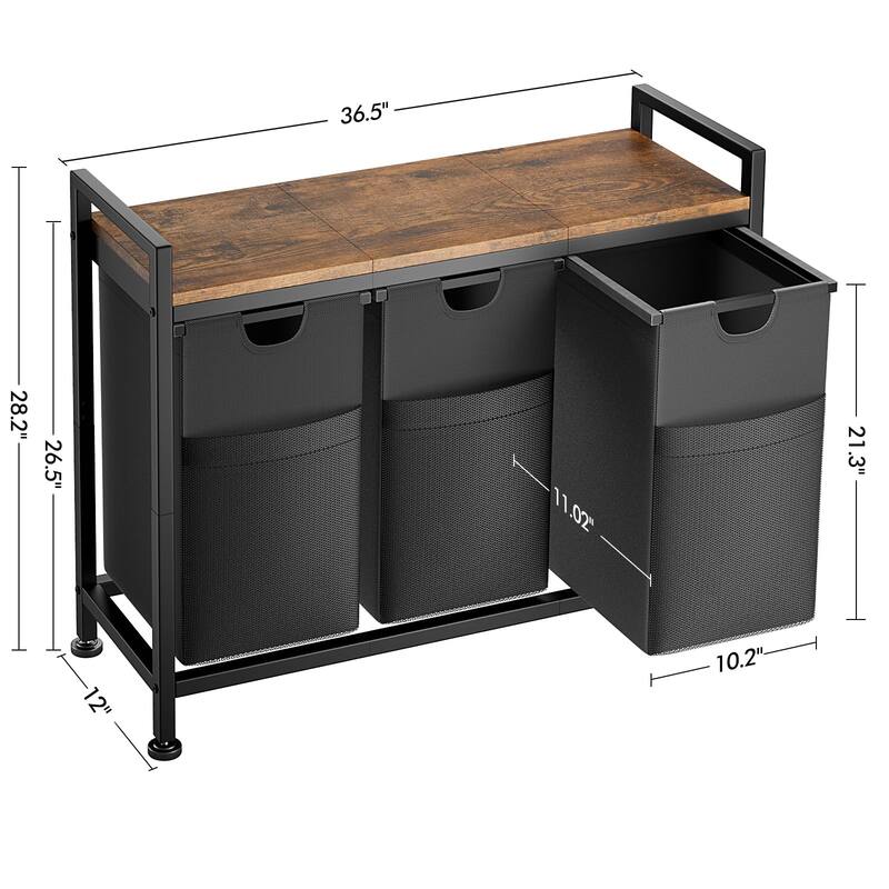 Laundry Sorter 112L/142L Laundry Hamper Organizer Laundry Basket with Removable Bags