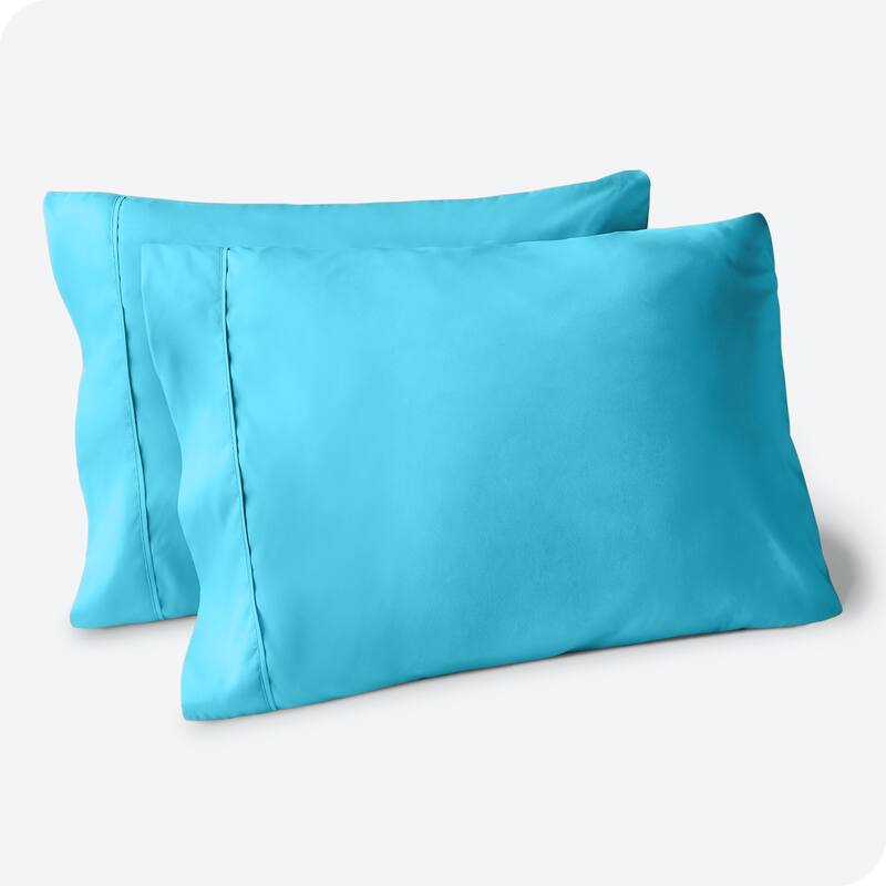 Bare Home Double Brushed Pillowcase Set (Set of 2) - Standard - Aqua