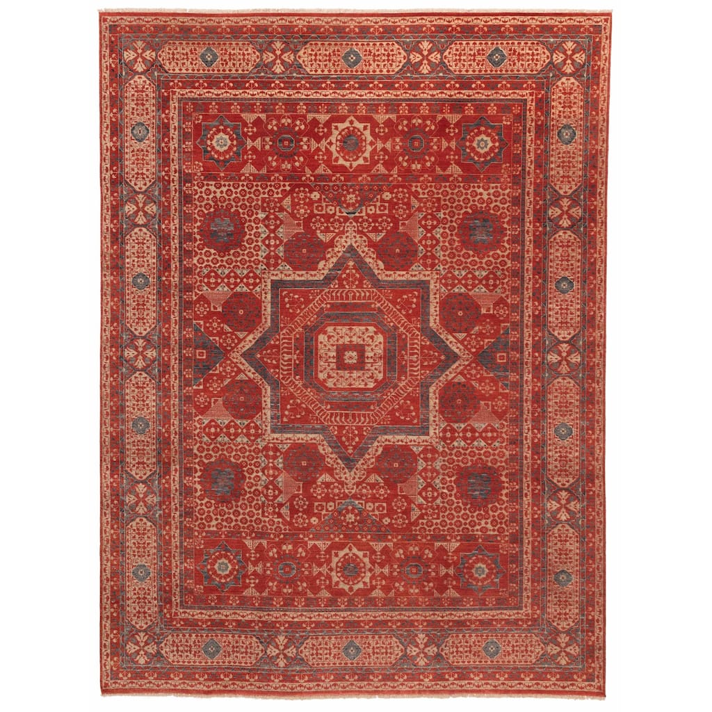 ECARPETGALLERY Hand-knotted Pako Mamluk Red Wool Rug - 9'2 x 12'3
