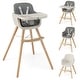 preview thumbnail 6 of 46, Costway 3 in 1 Convertible Wooden High Chair Toddler Feeding Chair - See Details Dark Gray