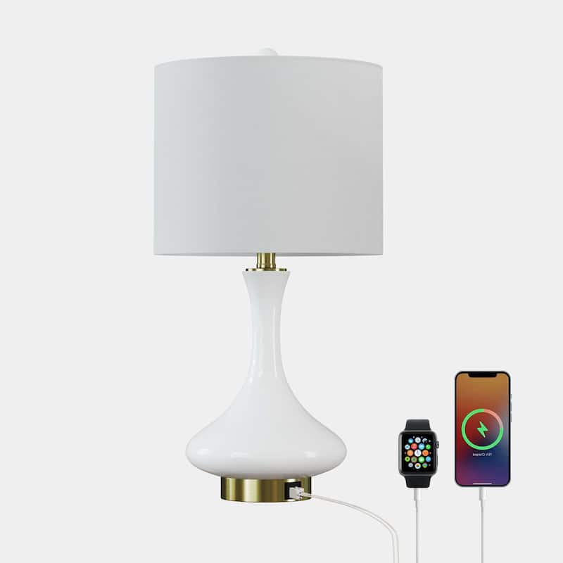 Maxax 23.5 Ceramic Bedside Elegant Table Lamp