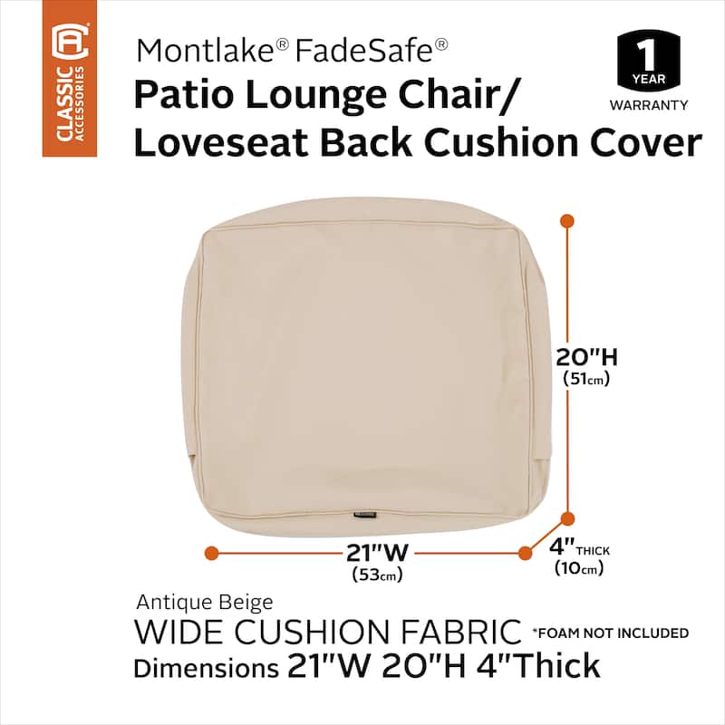 Classic Accessories Montlake Water-resistant Cushion Slip Cover