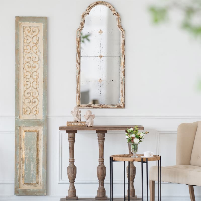 Large Wooden Rectangle Hanging Panel - White