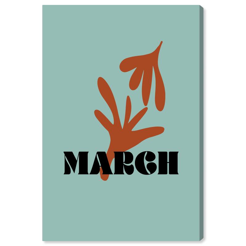 Wynwood Studio Canvas Typography and Quotes March Simple Nature Brown and Modern & Contemporary Wall Art Canvas Print - 36 x 24
