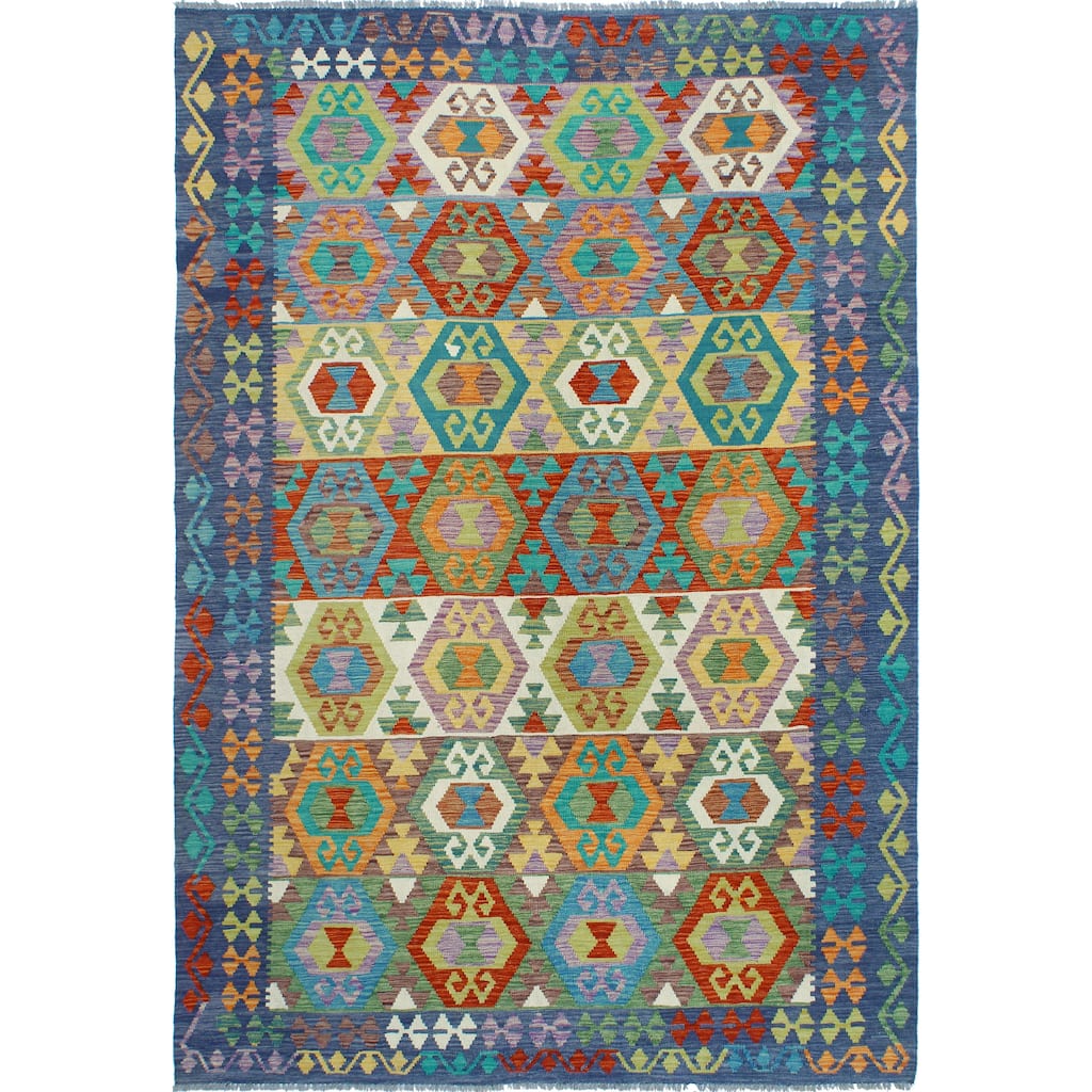 Flatweave Lucca Drk. Grey/Gold Rug - 6'6" x 9'10"