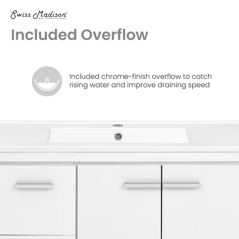 Virage 36 Freestanding, Bathroom Vanity In Glossy White