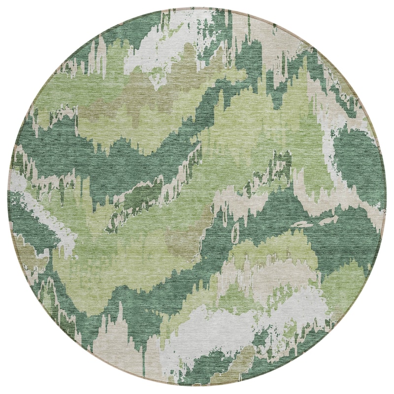 Machine Washable Indoor/ Outdoor Chantille Ombre Abstract Rug