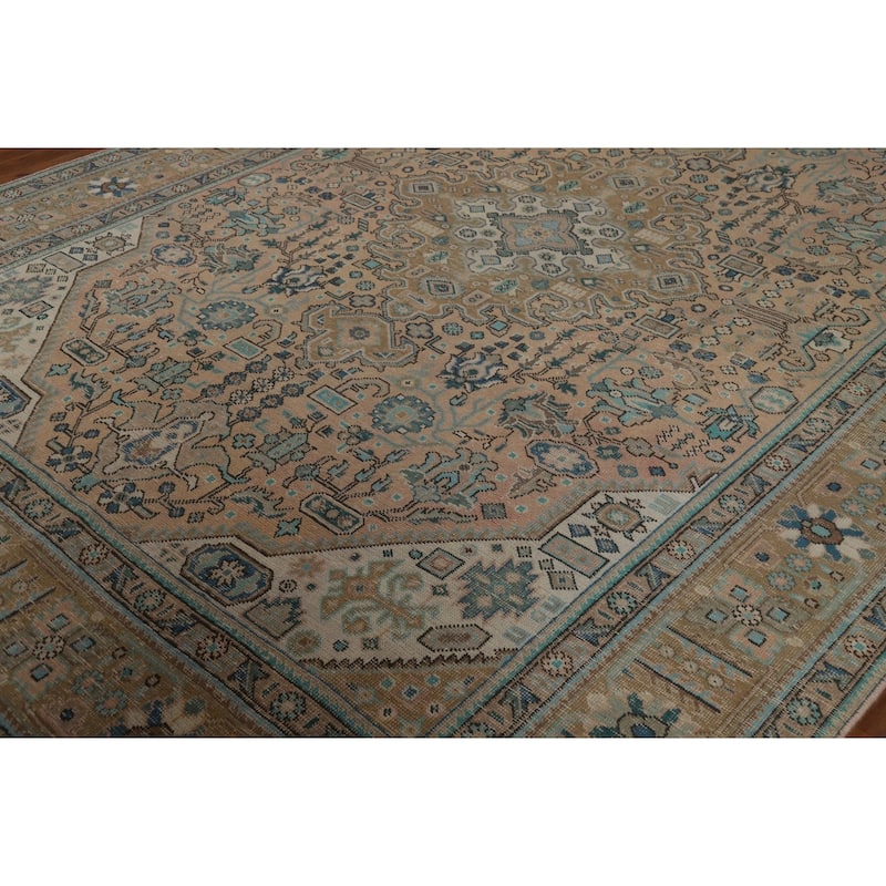 Tabriz Persian Vintage Area Rug Handmade Living Room Wool Carpet - 8'2" x 11'3"