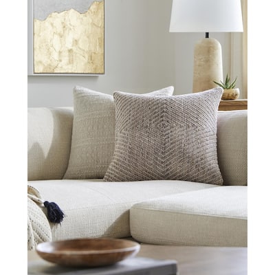 Devontae Farmhouse Solid Color Decorative Throw Pillow