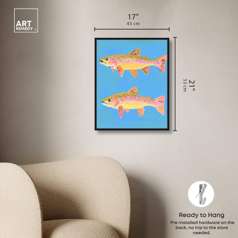 Twin Fins Canvas by Art Remedy