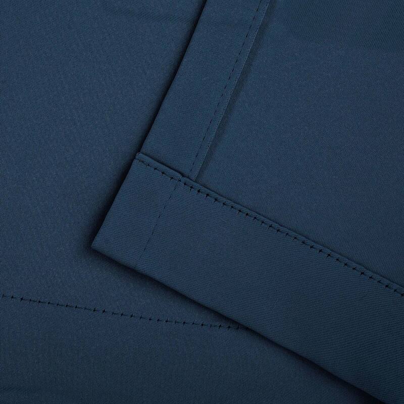 Superior Solid Machine Washable Room Darkening Blackout Curtains with Back Tabs, Set of 2