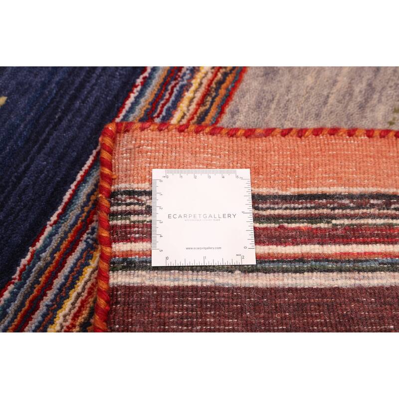 ECARPETGALLERY Hand Loomed Kashkuli Gabbeh Red Wool Rug - 6'6 x 9'7