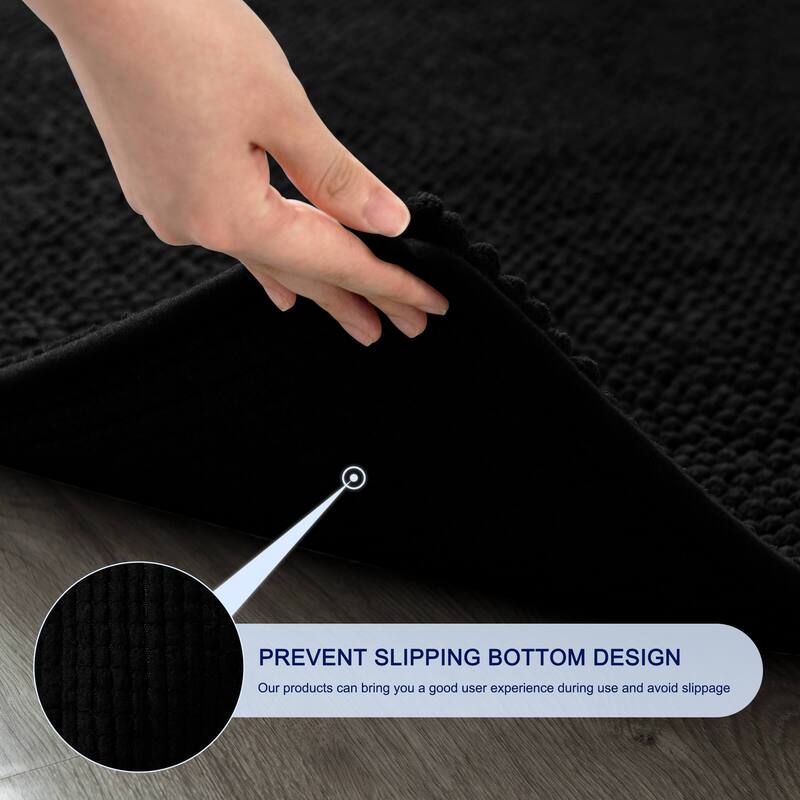 Subrtex Chenille Soft Rugs Super Water Absorbing Shower Mats