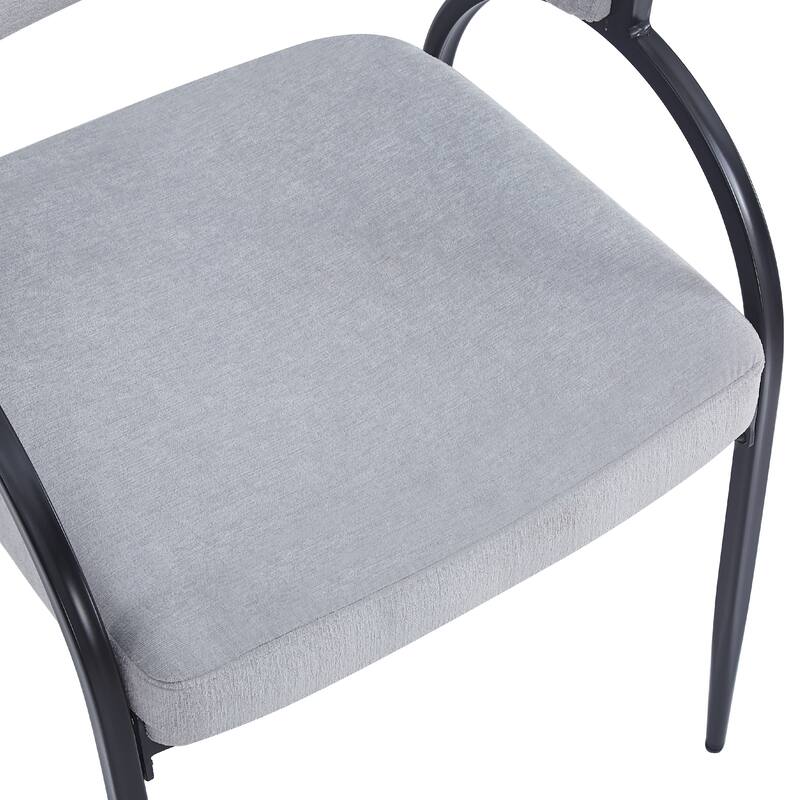 Naci Modern Fabric Dining Chairs With Curved Backrest by Christopher Knight Home