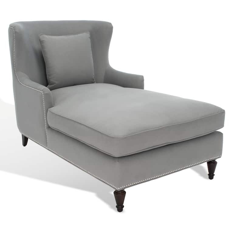 SAFAVIEH Couture Salbjorg Upholstered Chaise Lounger - 33 In W x 63 In D x 38.5 In H - 33Wx63Dx39H