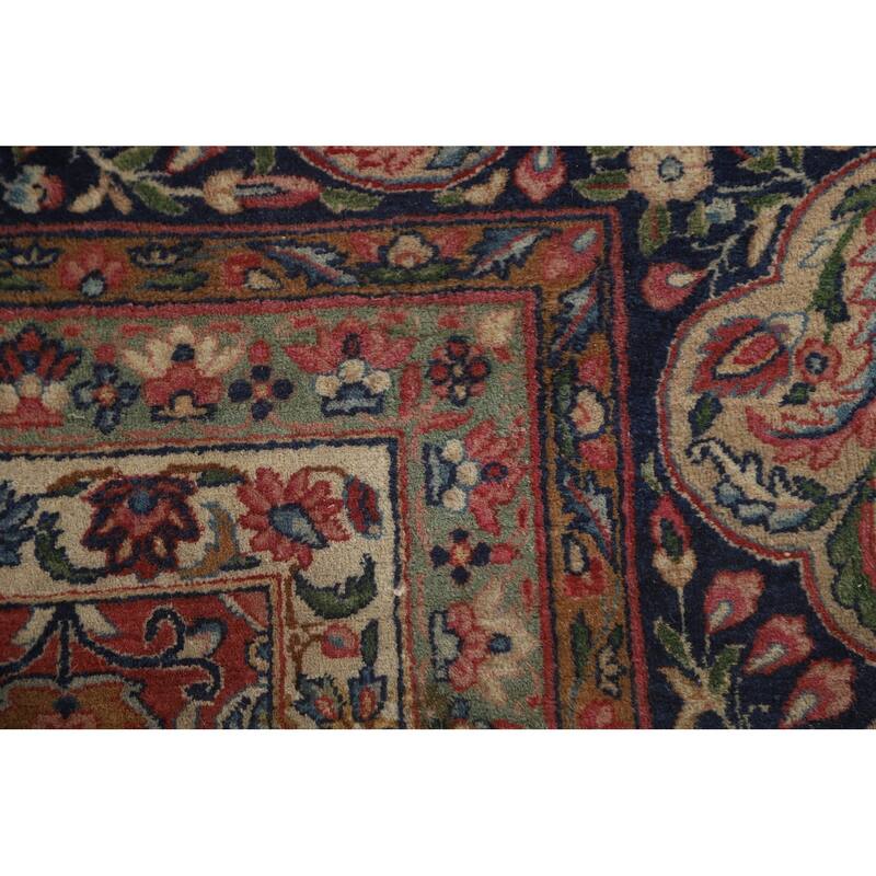 Pre-1900 Antique Kerman Lavar Persian Large Rug Handmade Wool Carpet - 11'9" x 18'4"