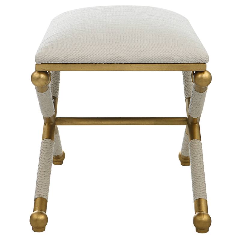 Uttermost Socialite White Small Bench - 24"x 20.25"x 17"