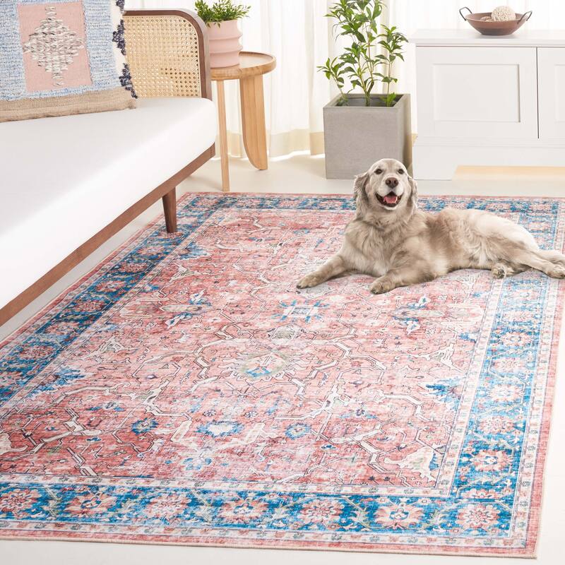 SAFAVIEH Arizona Mirvjena Vintage Rug - 3' x 5' - Rust/Aqua