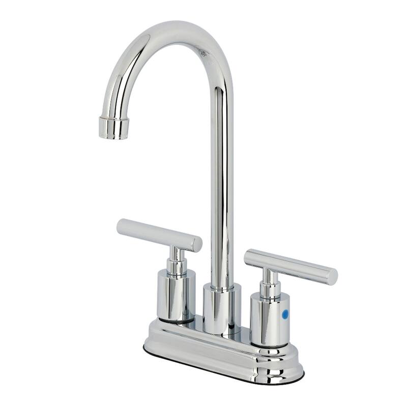 Kingston Brass Manhattan Two-Handle 2-Hole Deck Mount Bar Faucet - Polished Chrome