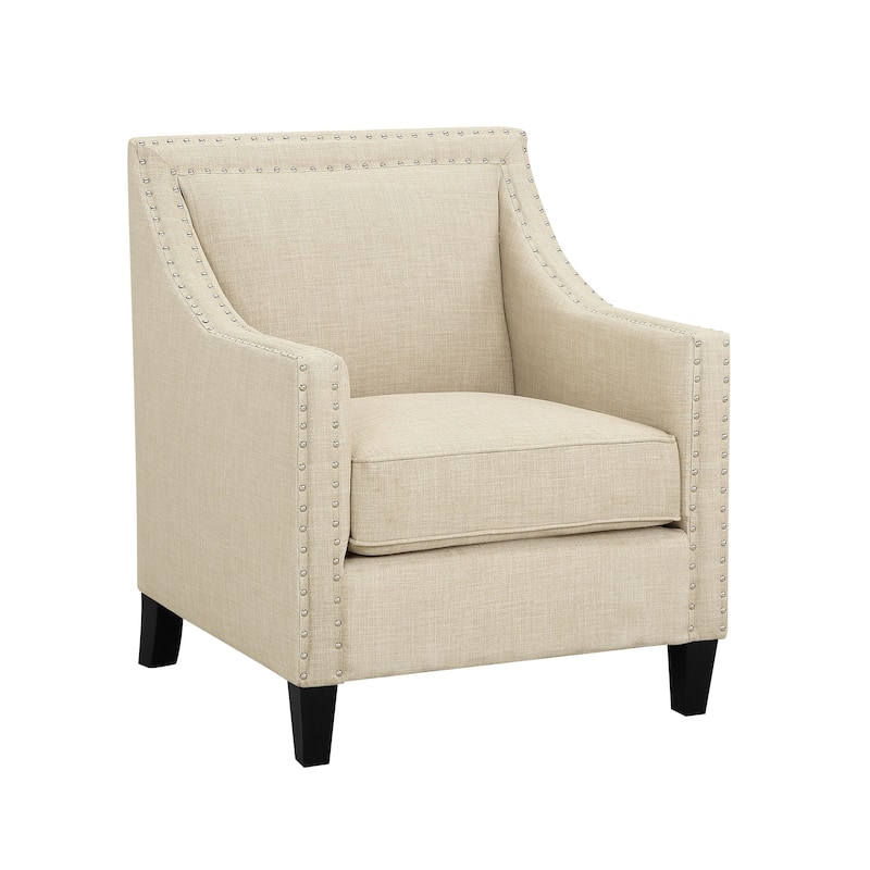 Erica Accent Armchair with Chrome Nailhead Trim