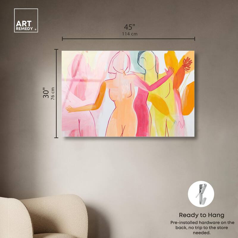 Three Graces Acrylic by Art Remedy, Ready to Hang