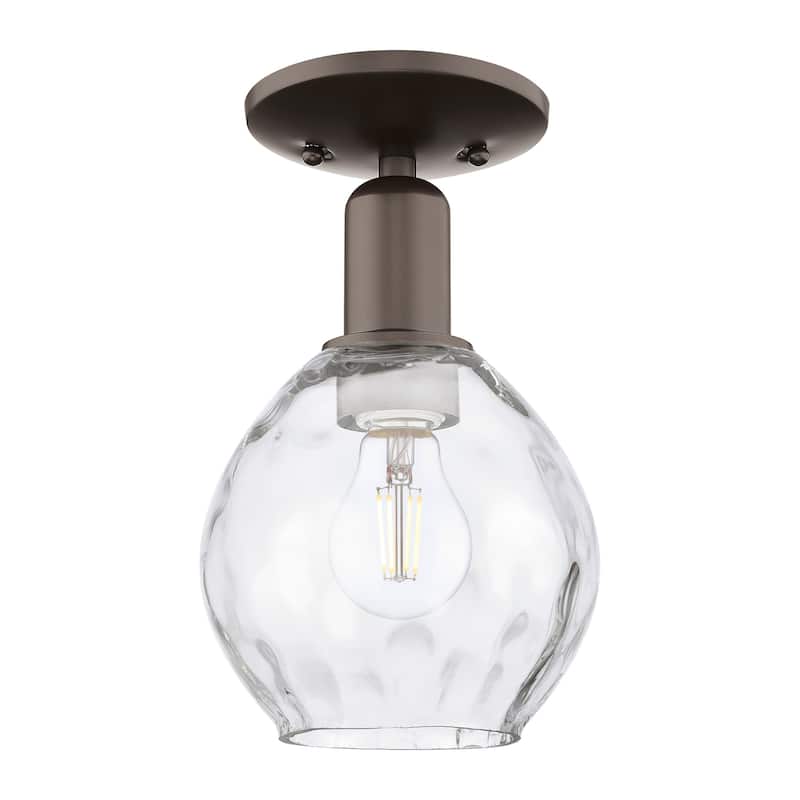 Innovations Lighting 716-1C-10-6 Waverly Semi-Flush Waverly 6" Wide - Oil Rubbed Bronze / Clear