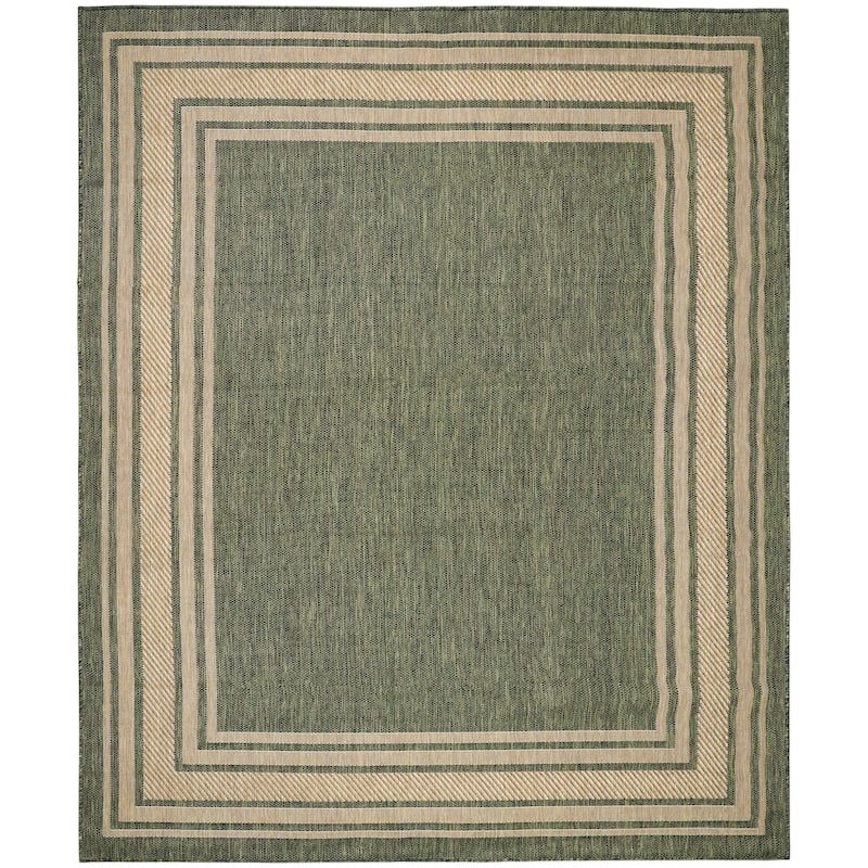 Nourison Horizon Indoor/Outdoor Geometric Area Rug - 10' x 14' - Green