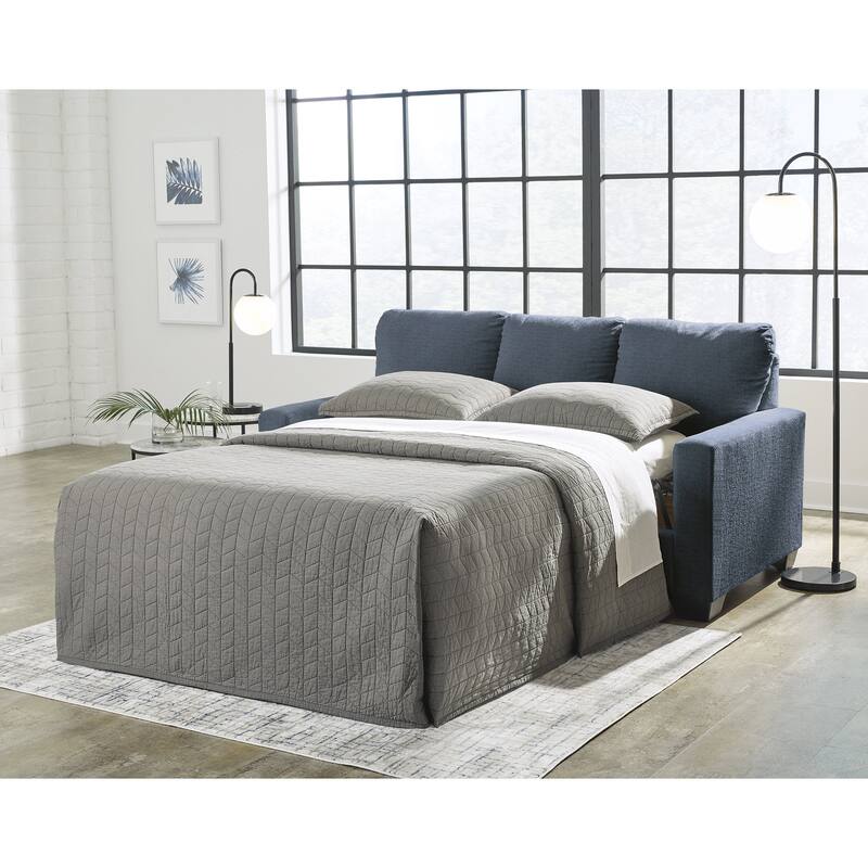 Signature Design by Ashley Rannis Navy Full Sofa Sleeper - 76" W x 40" D x 39" H