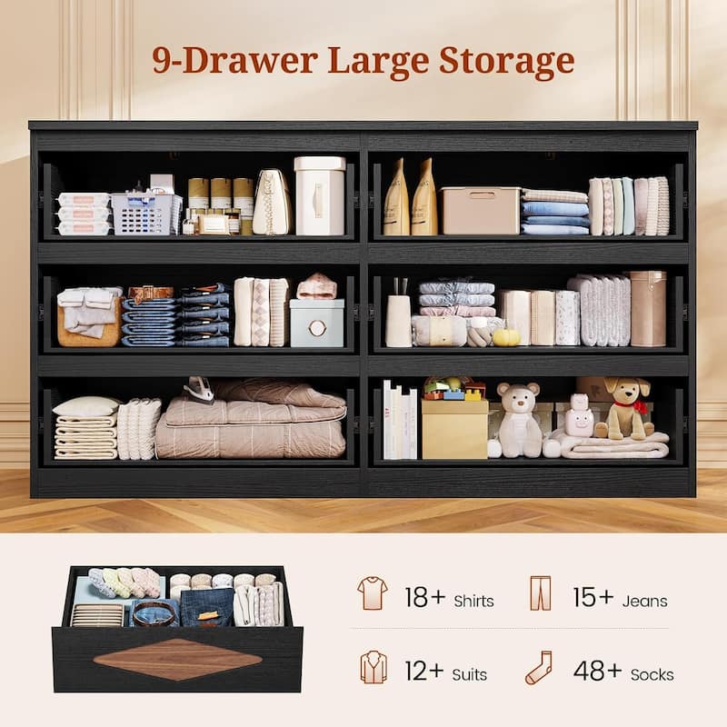 Dresser for Bedroom Chest of Deep Drawers Storage Dressers Organizer