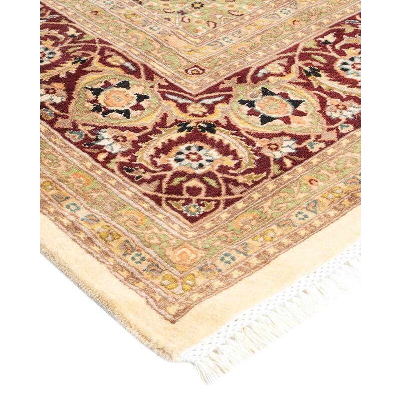Overton Hand Knotted Wool Vintage Inspired Traditional Mogul Ivory Area Rug - 8 x 10