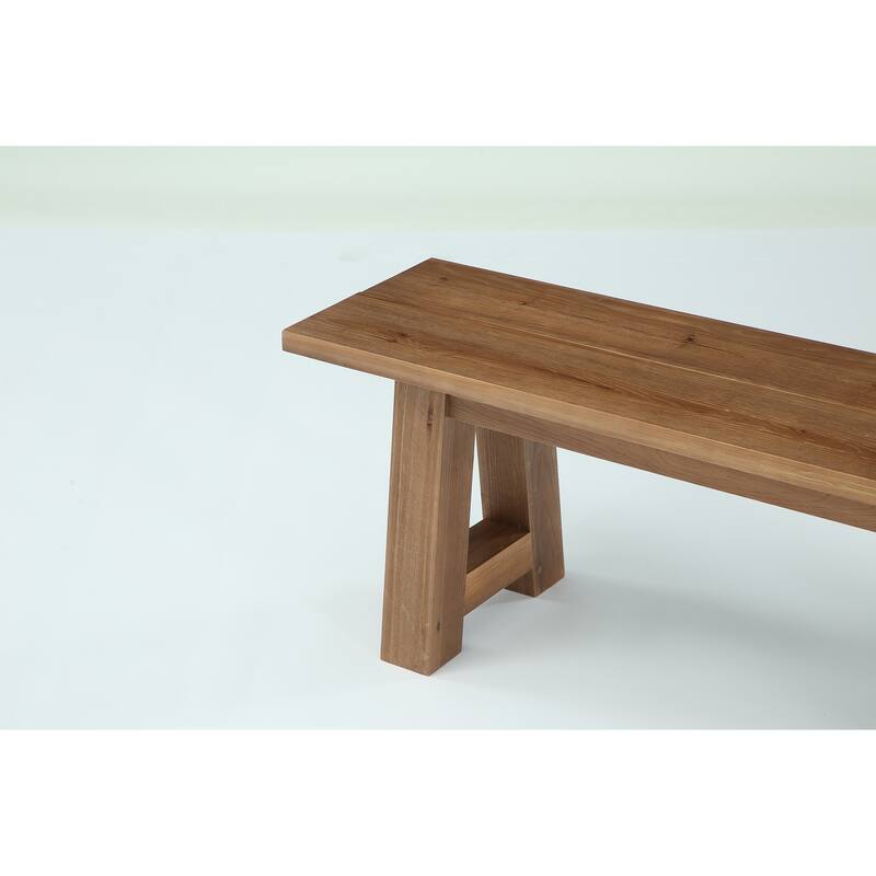 55" Solid Wood Bench for Entryway, Dining Room, Hallway