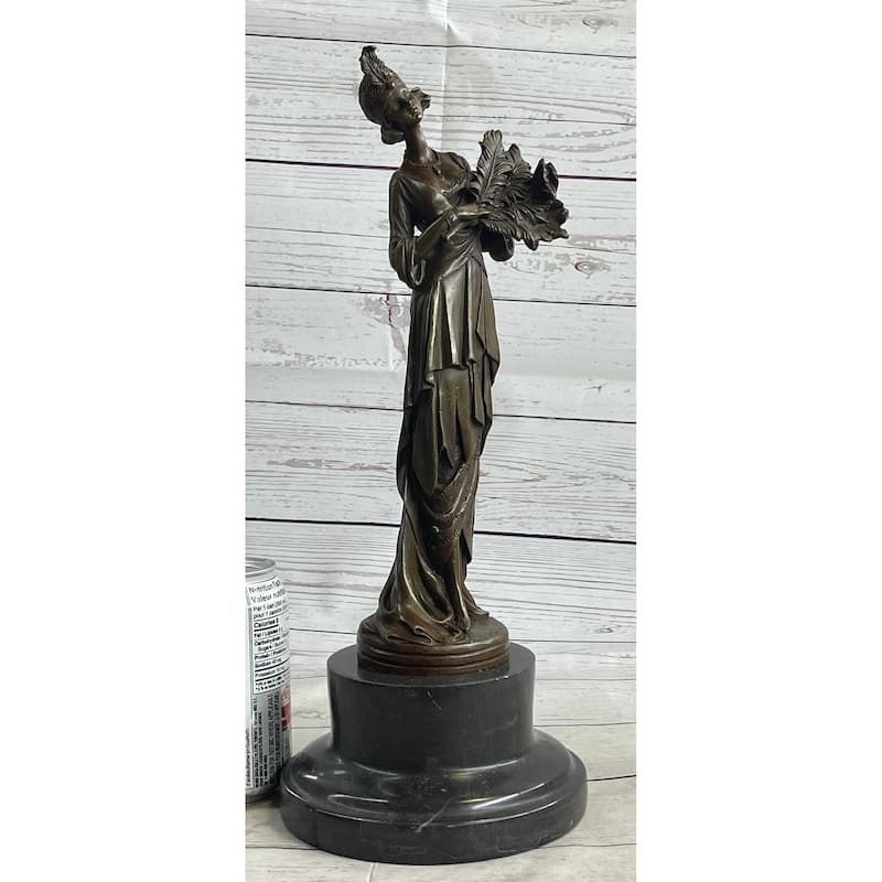 Art Deco Fashion Dancer Model Actress Bronze Hot Cast Sulpture Statue Figurine 16 Inches X 6 Inches