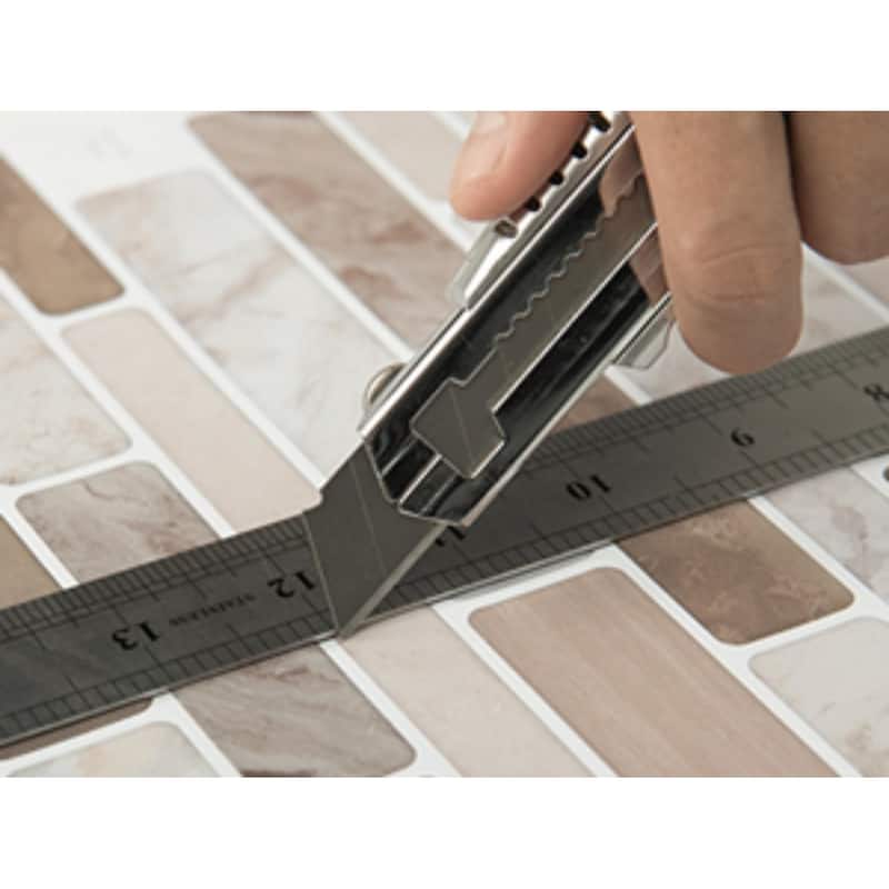 Art3d 12"x12" Vinyl Peel and Stick Backsplash Tile Marble Look(10-Pack)