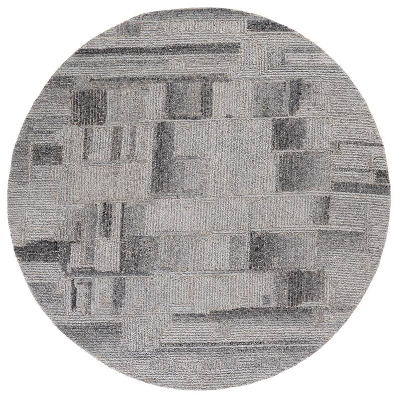 SAFAVIEH Handmade Harvest Berenike Wool Rug - 6' Round - Grey