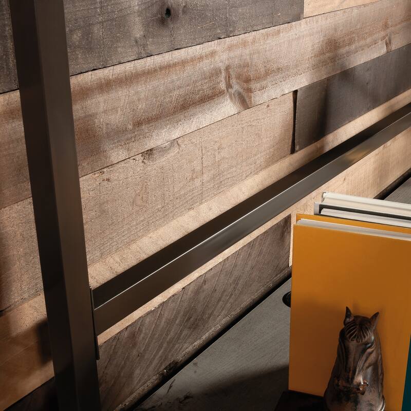 Wood Hutch with 1-Inch Thick Top, Brown - 60.00" W x 16.54" D x 42.28" H