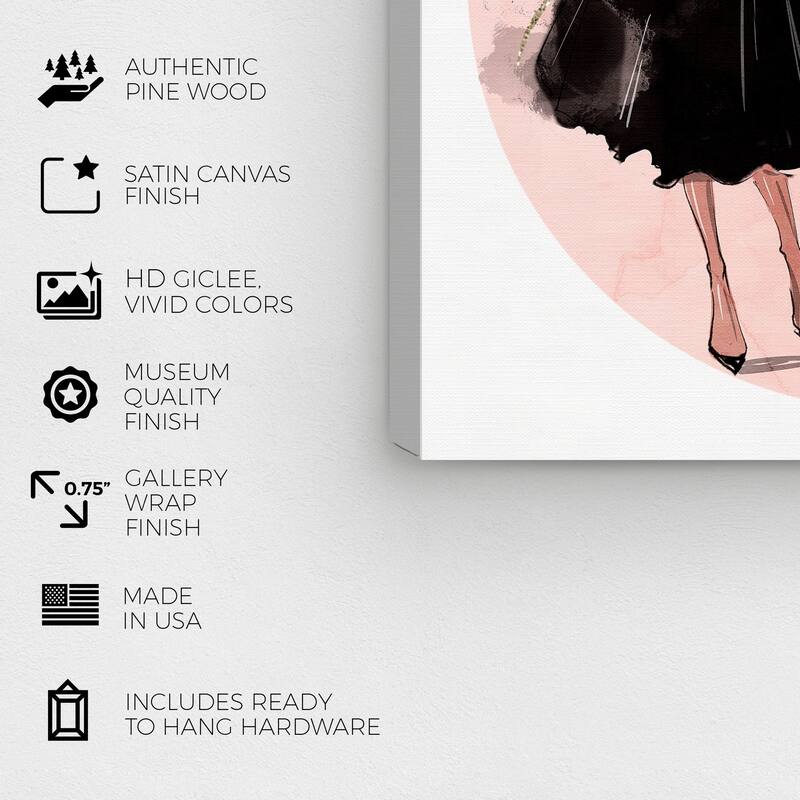 Wynwood Studio Canvas Fashion and Glam Shopping Best Friends Pink and Light Pink Glam Wall Art Canvas Print