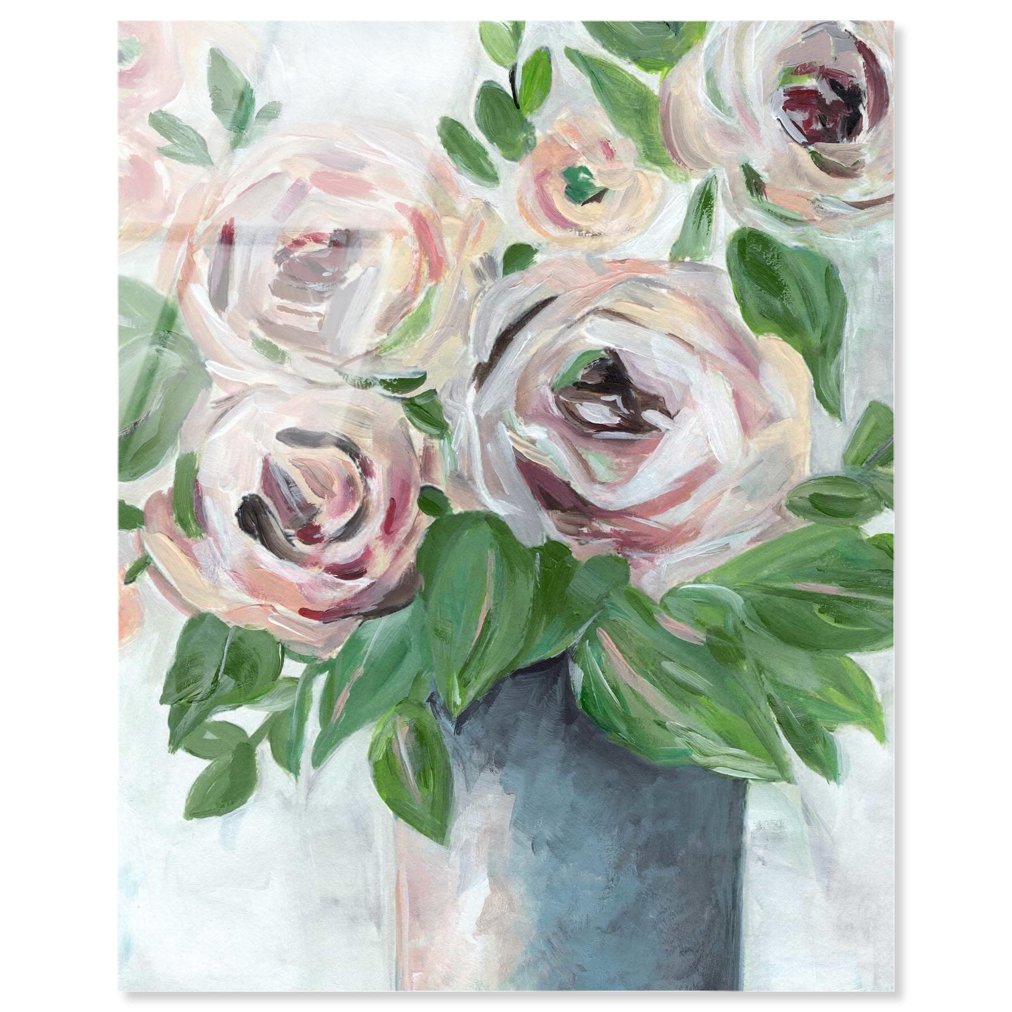 Flowers from my Garden Acrylic by Art Remedy, Ready to Hang