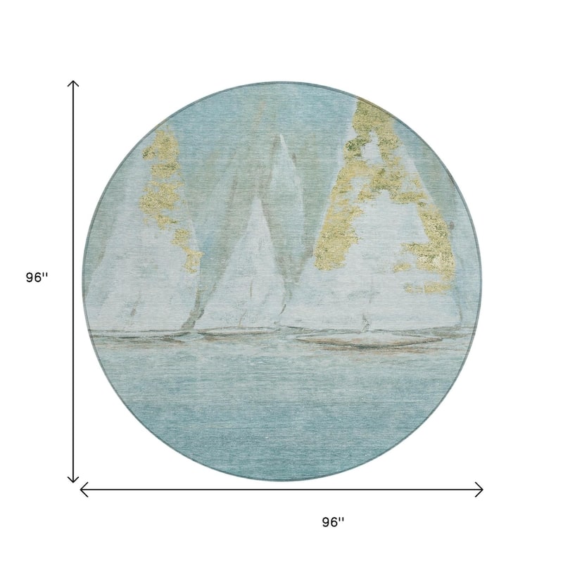 HomeRoots Nautical Transitional Rectangle Outdoor Rug