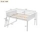 preview thumbnail 14 of 34, Wood Loft Bed Frame with Ladder, Ladder can be Placed on The Left or Right, for Boys Girls Kids Adults Toddler