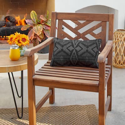 Sunbrella Pendleton Diamond Printed Indoor/Outdoor 12x18 Knife Edge Pillow (Single) - 12 in H x 18 in W x 6 in D