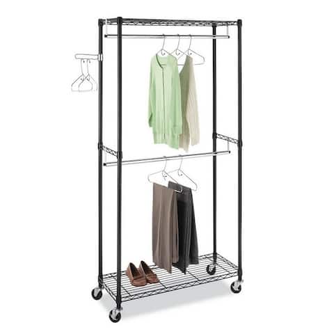 Heavy Duty Closet Organizer Garment Rack Clothes Hanger Storage Shelf