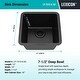 preview thumbnail 5 of 7, 15 Inch Lexicon Platinum Quartz Composite Drop-in Undermount Single Bowl Galaxy Black Kitchen Sink LP-1515-K-SO - 15x15