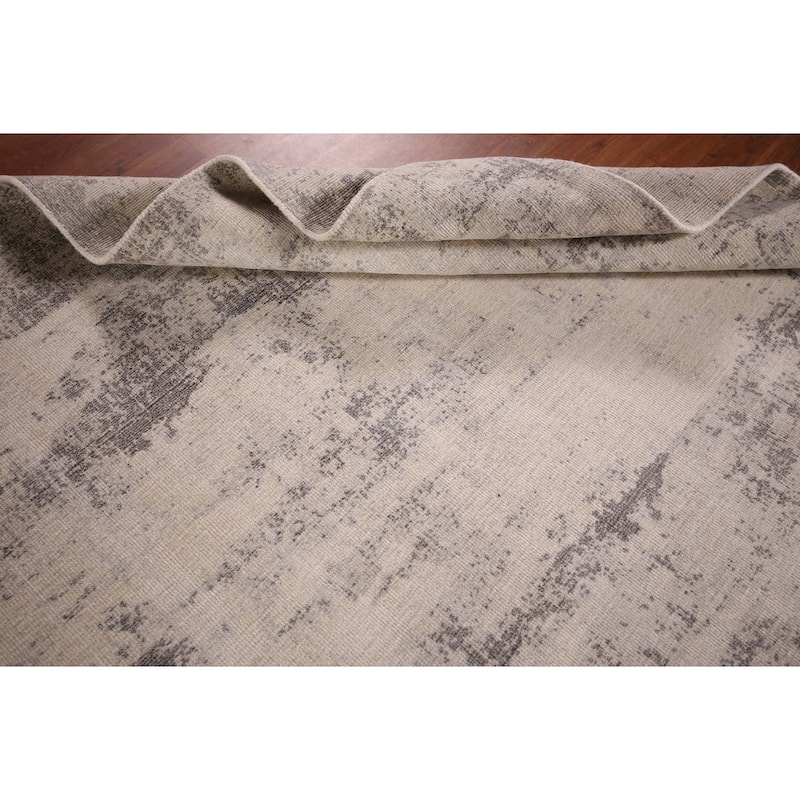 Abstract Contemporary Area Rug Hand-Knotted Oriental Wool Carpet - 5'4"x 7'7"