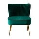 preview thumbnail 24 of 85, Heaven Contemporary Velvet Upholstered Accent Chair Green