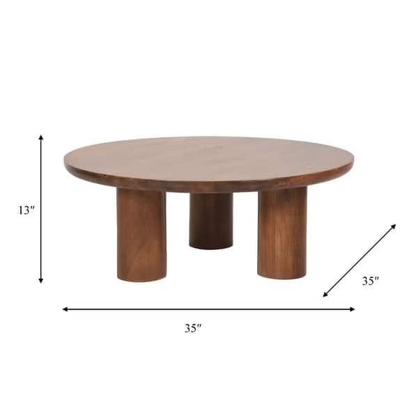 dimension image slide 1 of 2, Sagebrook Home Mango Wood Elegant Pair of Boho Coffee Tables for Modern Homes