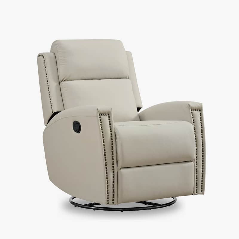 Jerome Swivel Glider Recliner Nursery Chair Manual Push Back Recliner