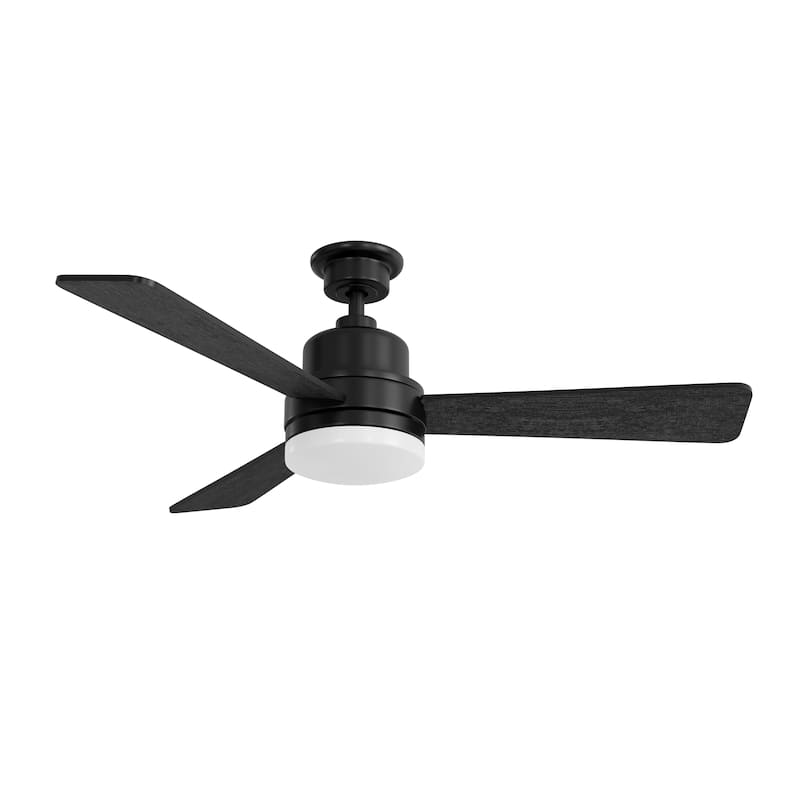 Trevina II Collection LED 52" 3-Blade Fan - 10.500" x 25.250" x 11.370" - Matte Black