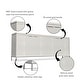 preview thumbnail 9 of 12, Clihome Furniture Wood 4-Door Accent Cabinet